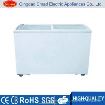 Top Glass Display Horizontal Freezer for Supermarket Use